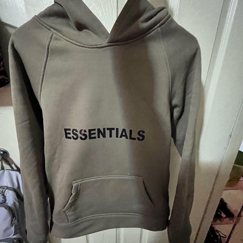 Essentials Men's Khaki Hoodie